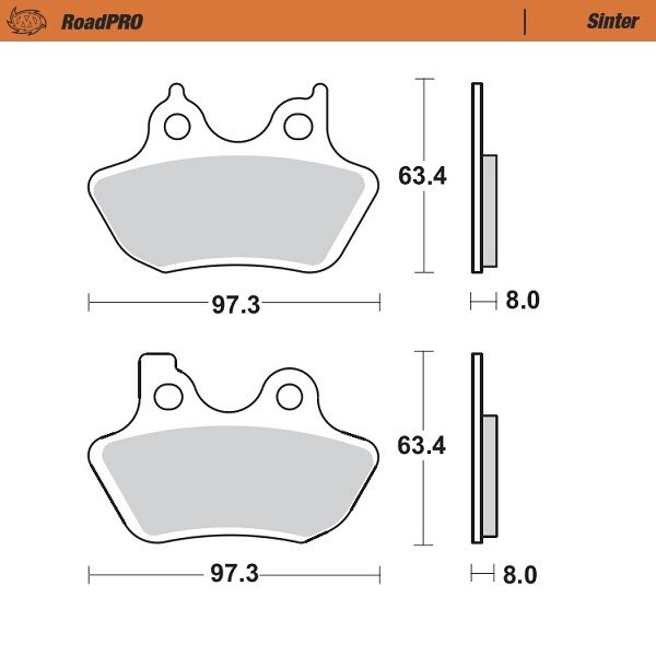 MOTO-MASTER BRAKE PAD ROADPRO SINTER 411902