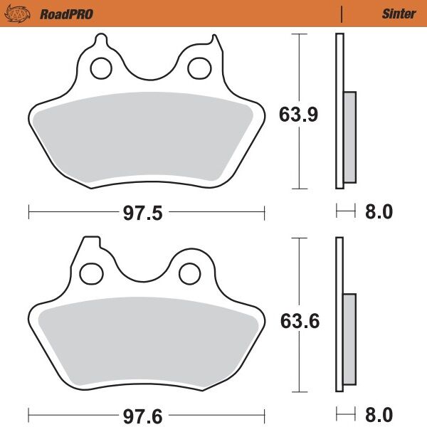 MOTO-MASTER BRAKE PAD ROADPRO SINTER 412002