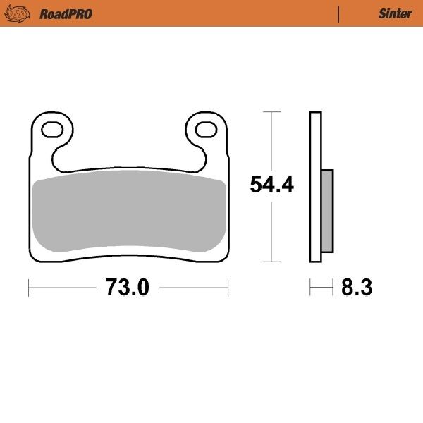 MOTO-MASTER BRAKE PAD SINTER FRONT 413501