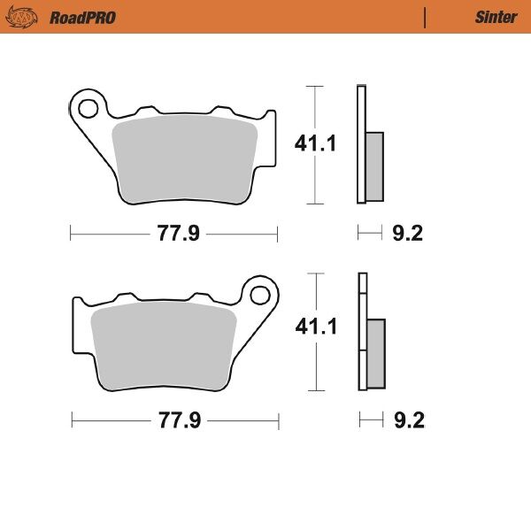 MOTO-MASTER BRAKE PAD SINTER SCOOTER 413403
