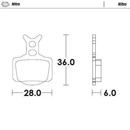 MOTO-MASTER BRAKE PADS NITRO 82821