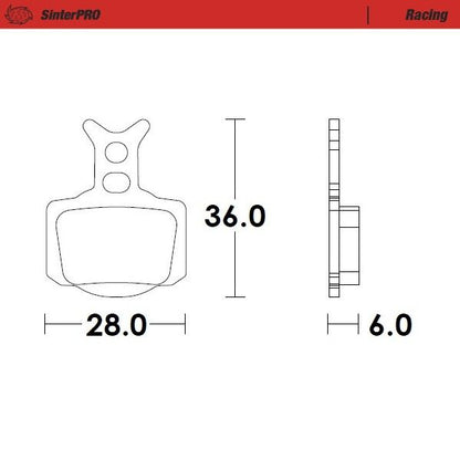 MOTO-MASTER BRAKE PAD SINTER PRO RACING OFFROAD 82811