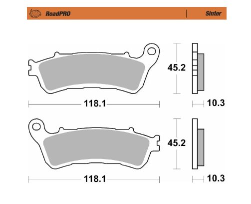 MOTO-MASTER BRAKE PAD ROADPRO SINTER 417202