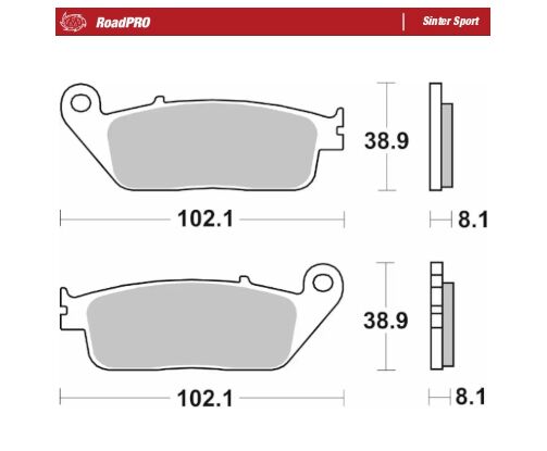 MOTO-MASTER BRAKE PAD ROADPRO SINTER SCOOTER 402505