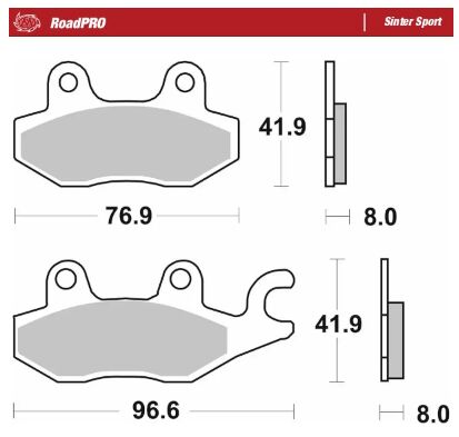 MOTO-MASTER BRAKE PAD ROADPRO SINTER SPORT 402905