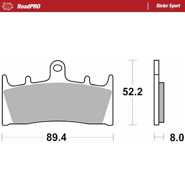 MOTO-MASTER BRAKE PAD ROADPRO SINTER SPORT 403605