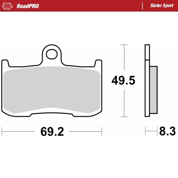 MOTO-MASTER BRAKE PAD ROADPRO SINTER SPORT 406005
