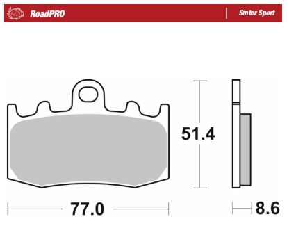 MOTO-MASTER BRAKE PAD ROADPRO SINTER SPORT 406205
