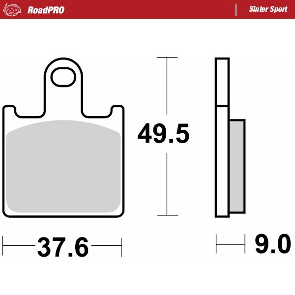 MOTO-MASTER BRAKE PAD ROADPRO SINTER SPORT 406805