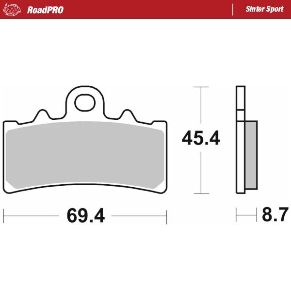 MOTO-MASTER BRAKE PAD ROADPRO SINTER SPORT 407605