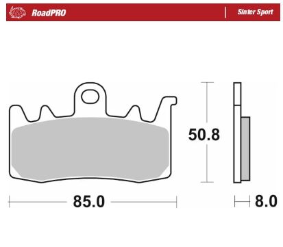 MOTO-MASTER BRAKE PAD ROADPRO SINTER SPORT 408005