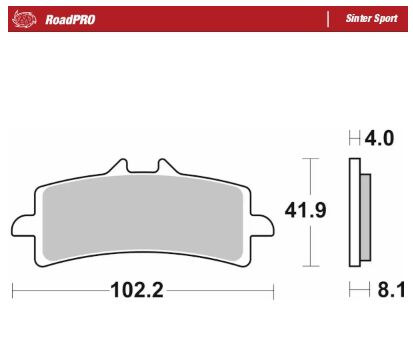 MOTO-MASTER BRAKE PAD ROADPRO SINTER SPORT 408105