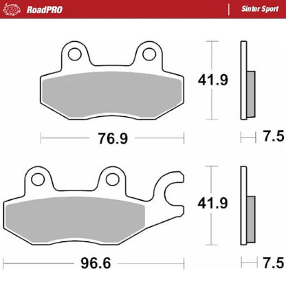 MOTO-MASTER BRAKE PAD ROADPRO SINTER SPORT 413705