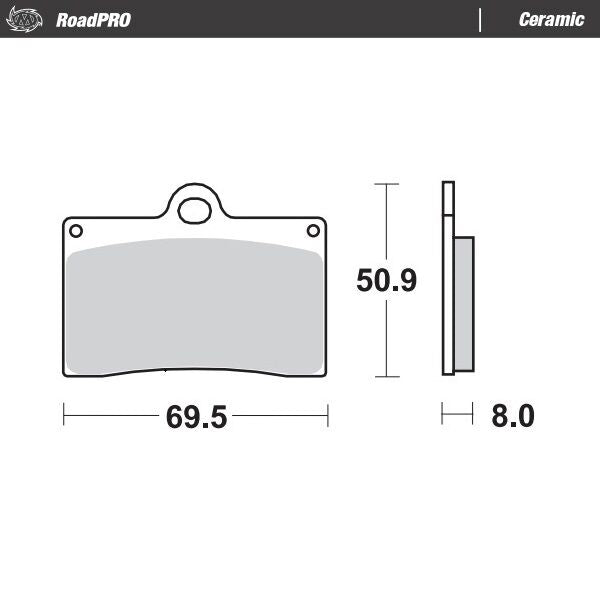 MOTO-MASTER BRAKE PAD CERAMIC 402004