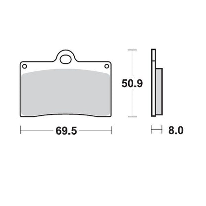 MOTO-MASTER BRAKE PAD CERAMIC 402004