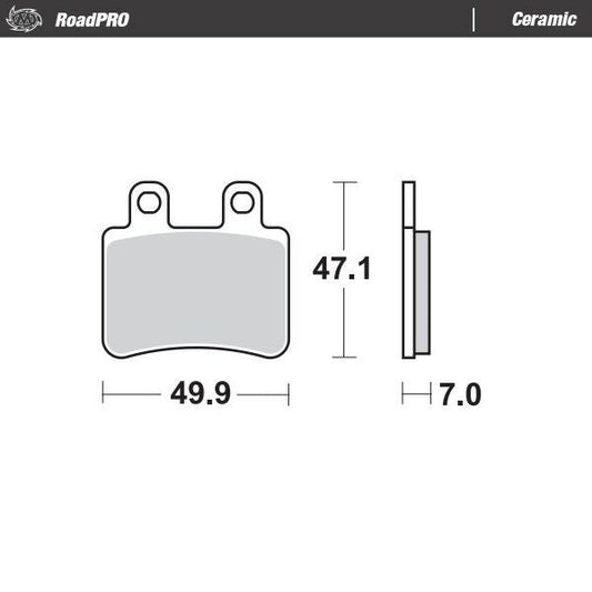 MOTO-MASTER BRAKE PAD CERAMIC 410804