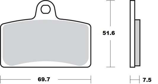 MOTO-MASTER BRAKE PAD CERAMIC 411404