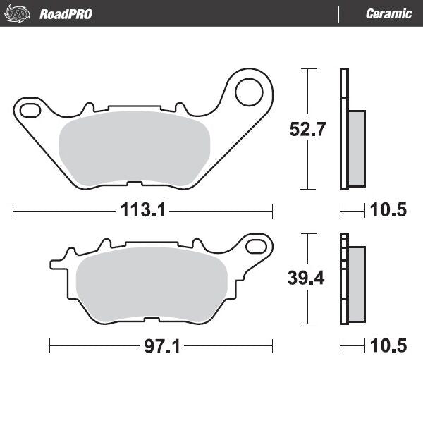 MOTO-MASTER BRAKE PAD ROADPRO CERAMIC 412604