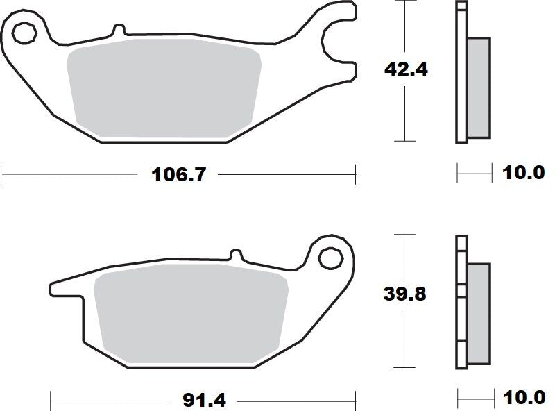 MOTO-MASTER BRAKE PAD CERAMIC 414204