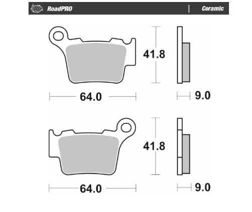 MOTO-MASTER BRAKE PAD ROADPRO CERAMIC 417304