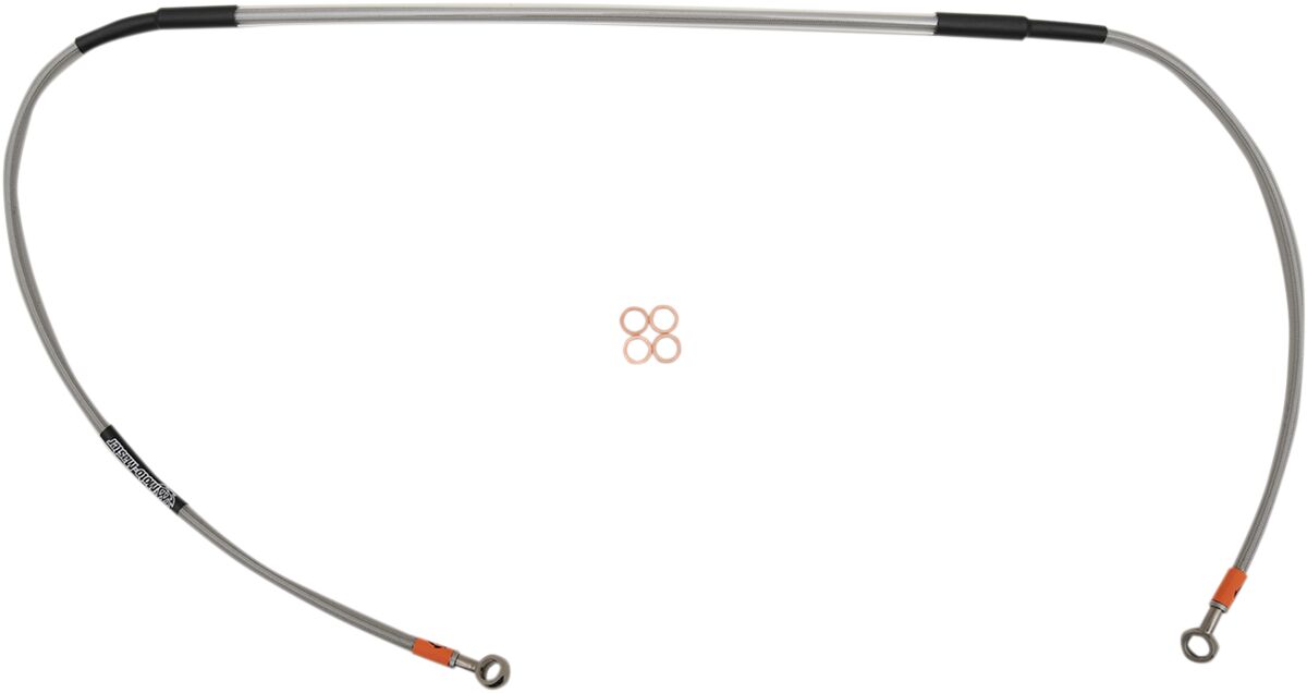 MOTO-MASTER BRAKE LINE WITH HEADLIGHT USE ONLY WITH MOTO-MASTER RADIAL MASTER CYLINDER OEM LENGTH 212005