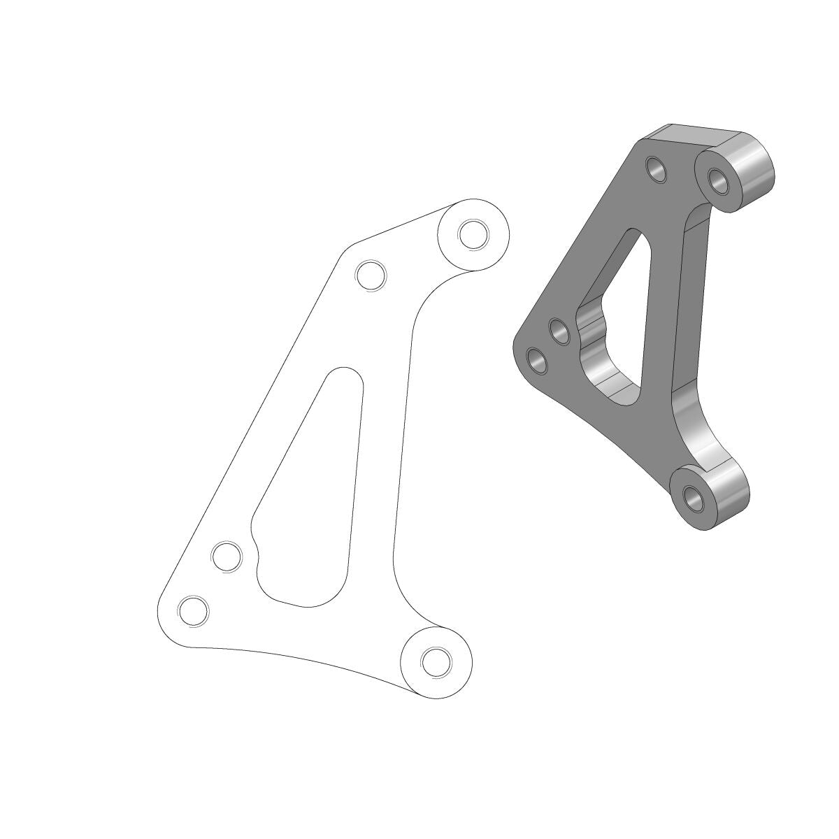 MOTO-MASTER RELOCATION BRACKET BRAKE CALIPER SM RACING 320MM 211022