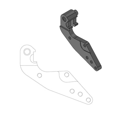 MOTO-MASTER RELOCATION BRACKET BRAKE CALIPER RALLY/DAKAR 298MM 211043