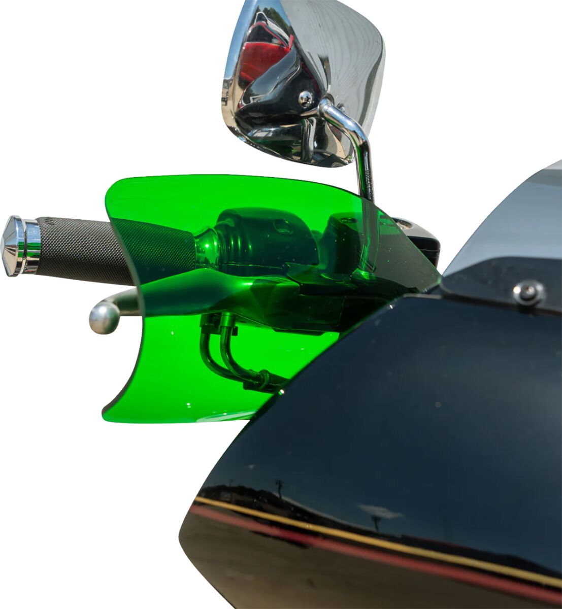 KLOCK WERKS Flare® Handguards - Harley-Davidson Hydraulic Clutch - Green KWS-01-0132-HC