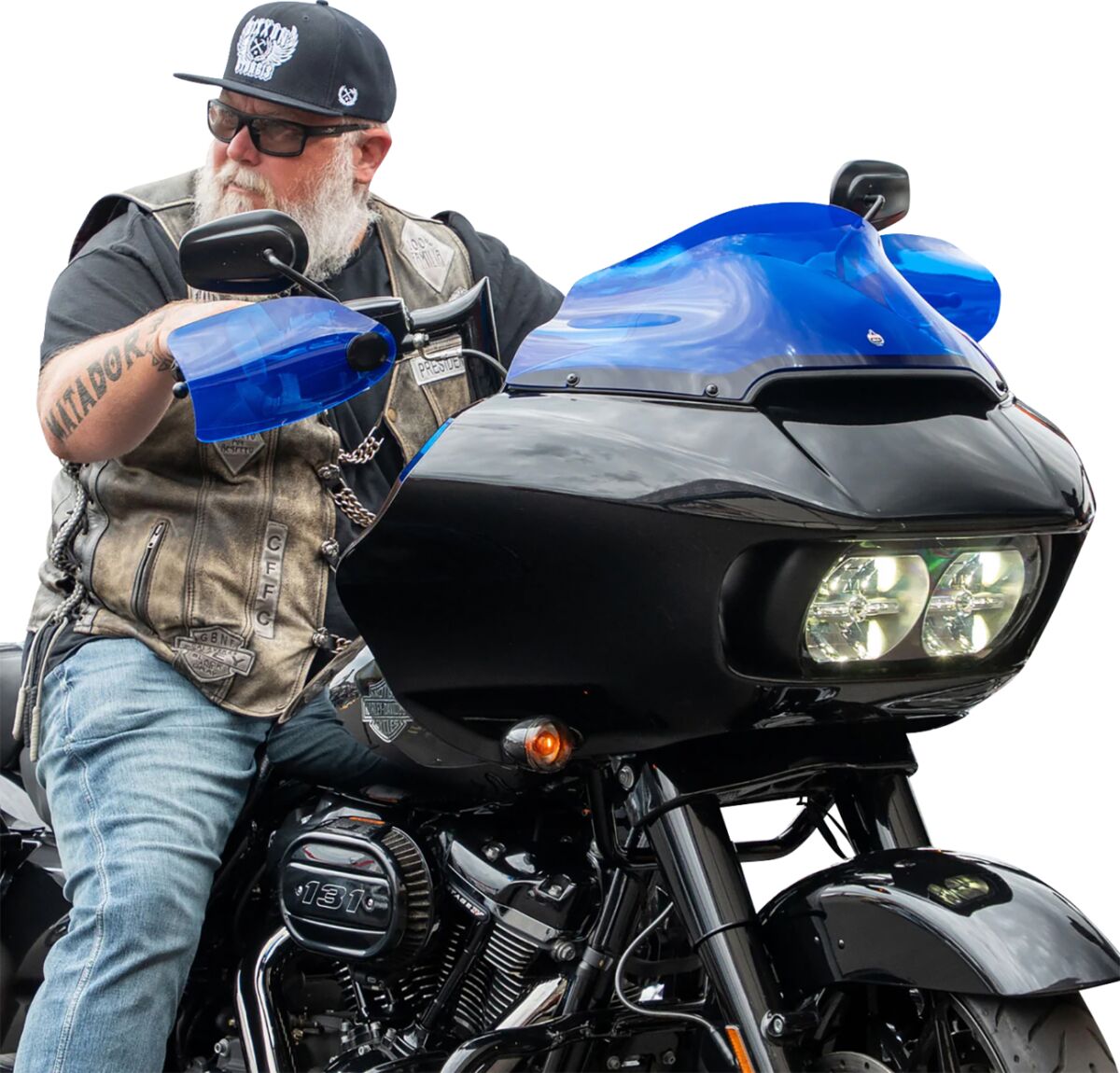 KLOCK WERKS Flare® Handguards - '23-'25 Harley-Davidson - Blue KWS-01-0133-23