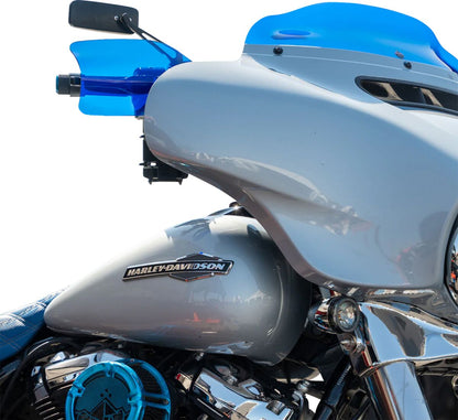 KLOCK WERKS Flare® Handguards - Harley-Davidson Hydraulic Clutch - Blue KWS-01-0133-HC