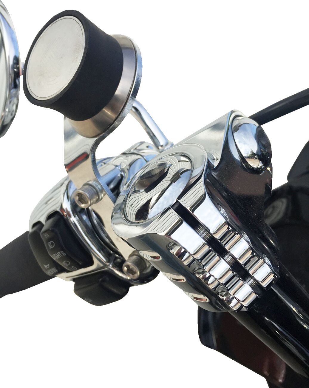 KLOCK WERKS DEVICE MOUNT IOMOUNTS™ LEFT HARLEY CHROME KWD-01-0380