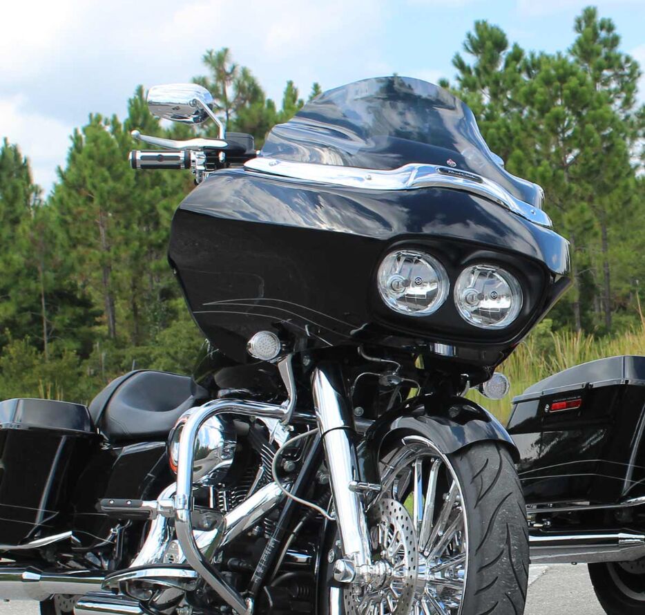 KLOCK WERKS FLARE WINDSHIELD 16" SMOKE FLT T�oV KWW-01-0232-E