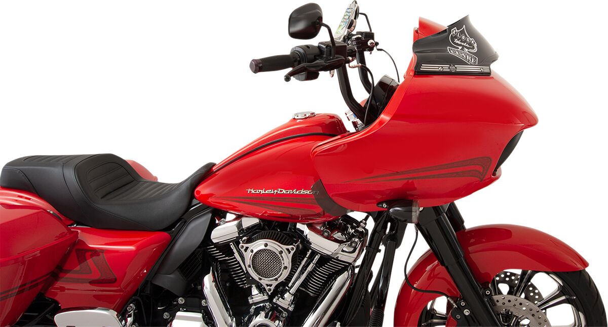 KLOCK WERKS WINDSHIELD SPORT FLARE SUPER LOW 6" ROAD BLACK KWW-01-0403