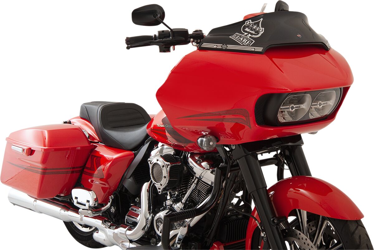 KLOCK WERKS WINDSHIELD SPORT FLARE SUPER LOW 6" ROAD BLACK KWW-01-0403
