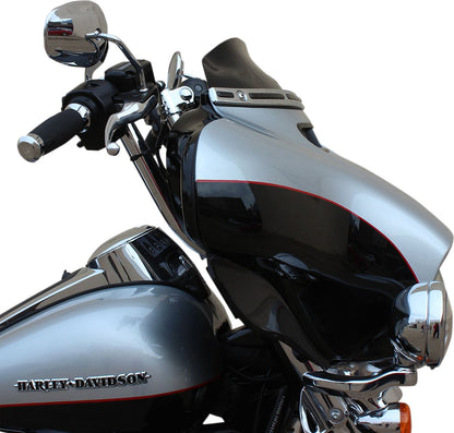 KLOCK WERKS WINDSHIELD FLARE SUPER LOW 4" FLH BLACK KWW-01-0404