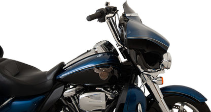 KLOCK WERKS WINDSHIELD FLARE SUPER LOW 4" FLH BLACK KWW-01-0404