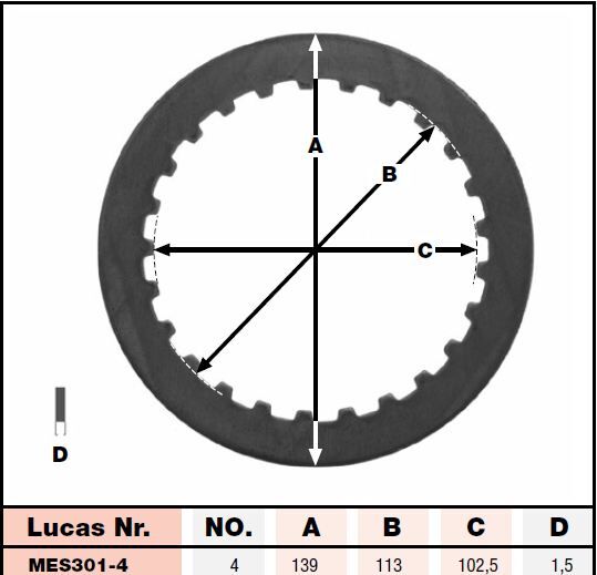 TRW CLUTCH STEEL PLATE SET MES355-7
