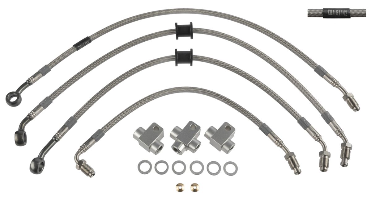 TRW BRAKE LINE KIT STEEL BRAIDED MCH1025V4