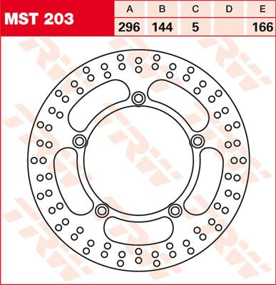 TRW BRAKE ROTOR ROUND FIXED 296 FRONT MST203