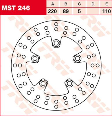 TRW BRAKE ROTOR FIXED 220 ROUND REAR MST246