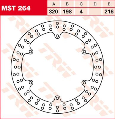 TRW BRAKE ROTOR FIXED 320 ROUND FRONT MST264