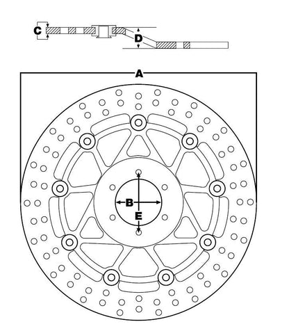 TRW BRAKE ROTOR FIXED 320 ROUND FRONT MST357