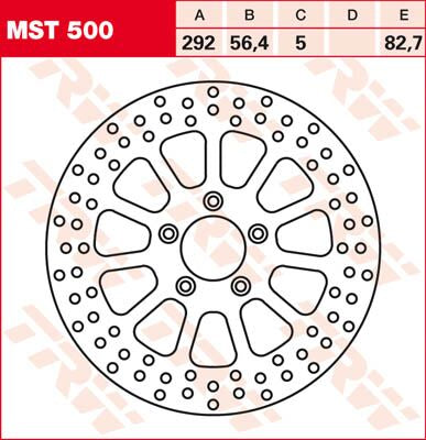 TRW BRAKE ROTOR ROUND FIXED 292 FRONT MST500