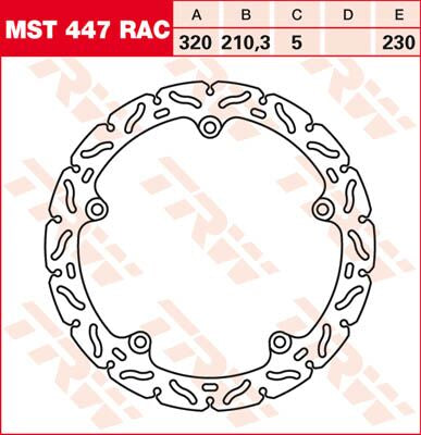 TRW BRAKE ROTOR NON-FLOATING RAC-DESIGN MST447RAC