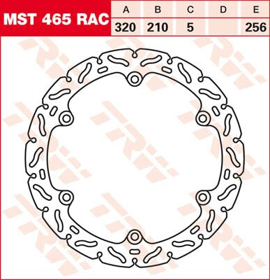TRW BRAKE ROTOR NON-FLOATING RAC-DESIGN MST465RAC