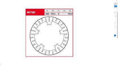 TRW BRAKE ROTOR FIXED ROUND MST505