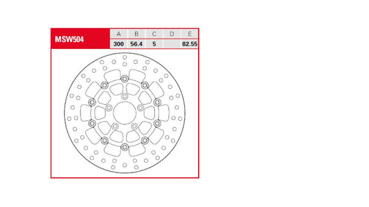 TRW BRAKE ROTOR FLOATING ROUND MSW504