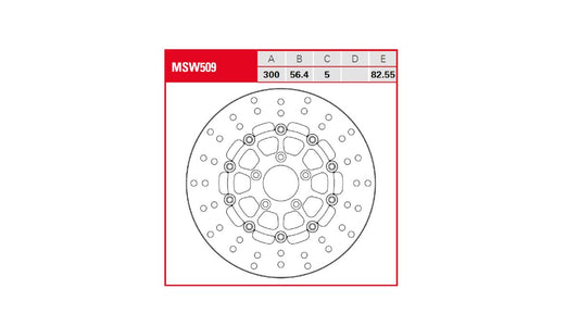 TRW BRAKE ROTOR FLOATING ROUND MSW509
