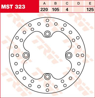 TRW BRAKE ROTOR FIXED ROUND MST323