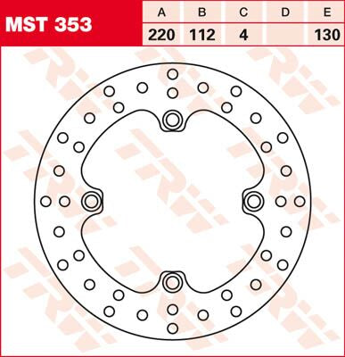 TRW BRAKE ROTOR FIXED ROUND MST353